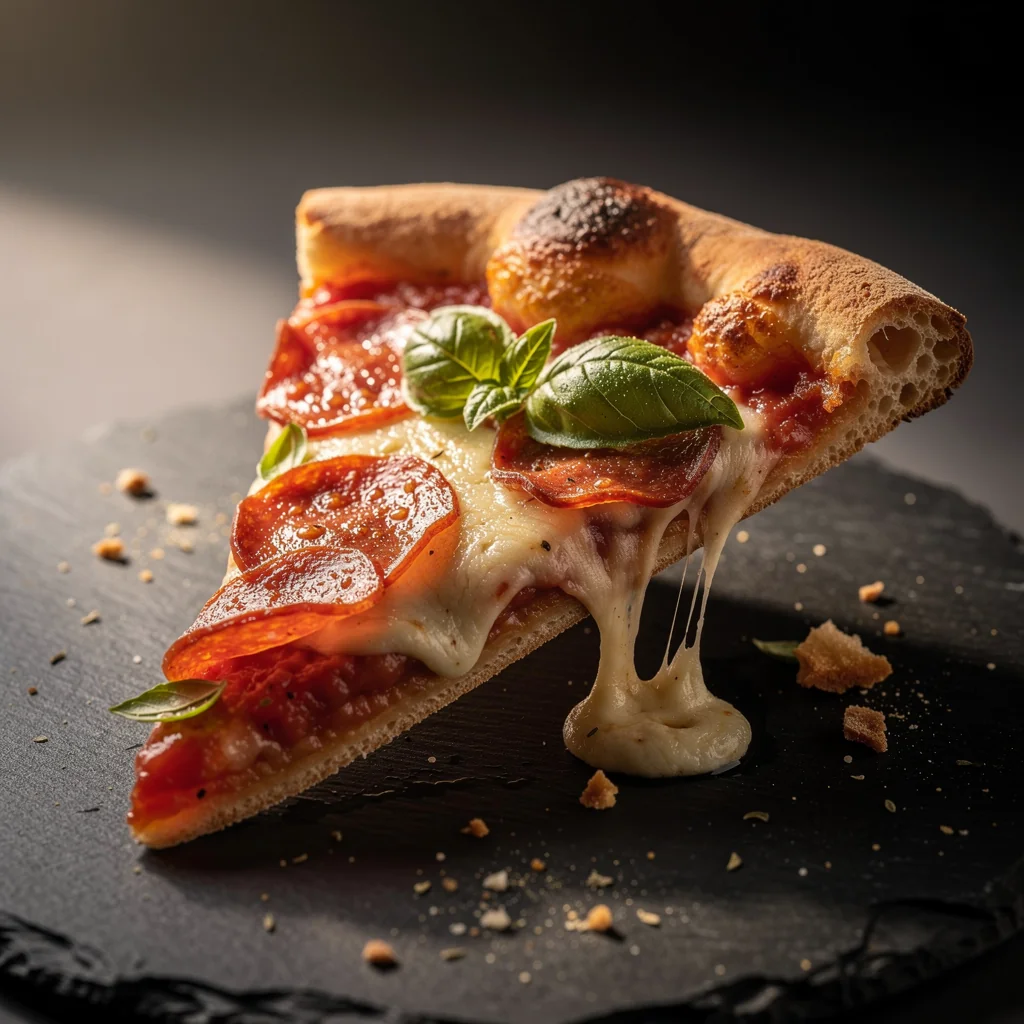 Cheesy pizza combo with beverage